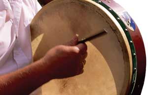 ceili, bodhran, traditional goat skin drum
